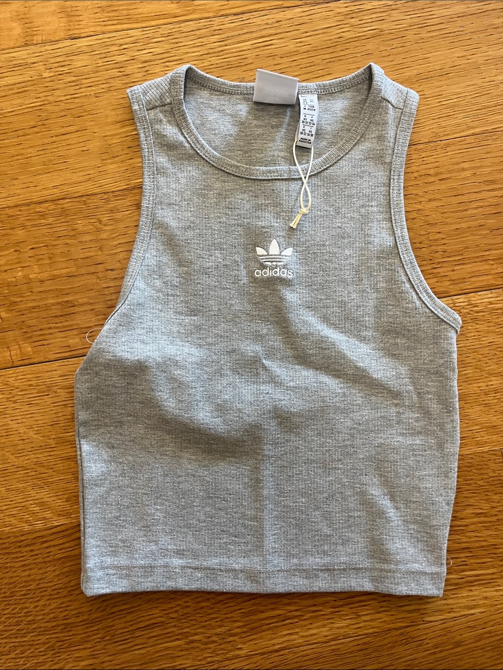 NWOT Adidas ribbed crop tank top XS